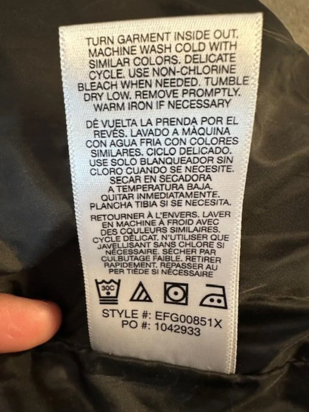 Kensie Classic Bomber Jacket in Army Green with Black Trim - size large - Picture 7 of 8